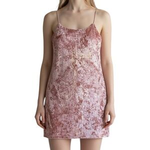 Ecote Pink Velvet Dress
